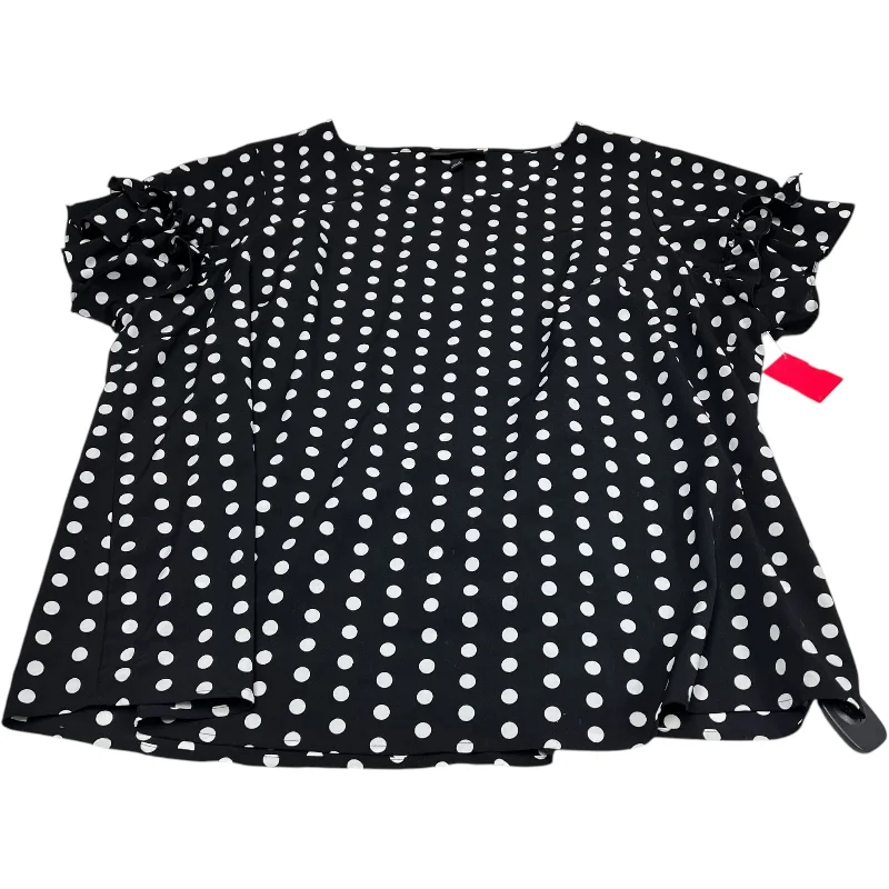 Top Short Sleeve By Lane Bryant In Polkadot Pattern, Size: 2x