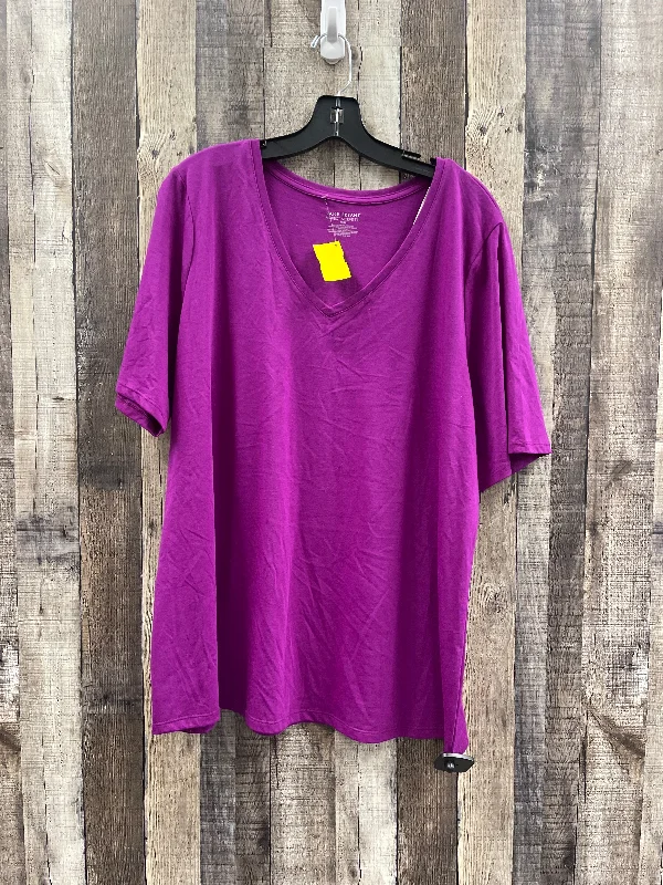 Versatile Wear Top Short Sleeve By Lane Bryant In Purple, Size: 1x