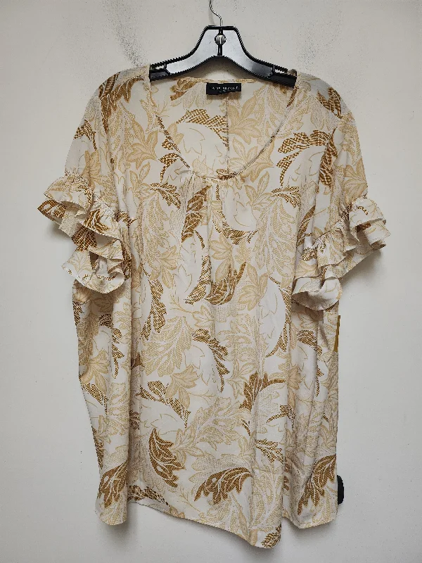 Cozy Knits Top Short Sleeve By Lane Bryant In Tan, Size: 2x
