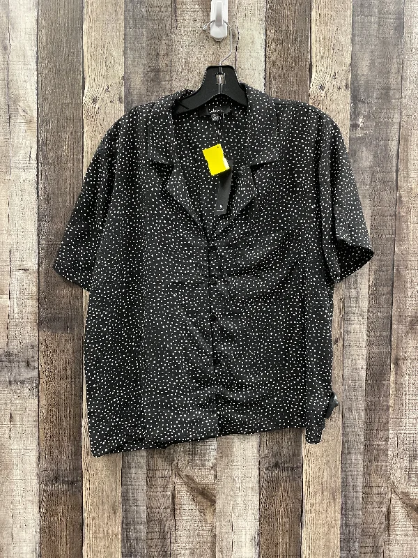 Casual Fit Wear Top Short Sleeve By Lulus In Polkadot Pattern, Size: Xl