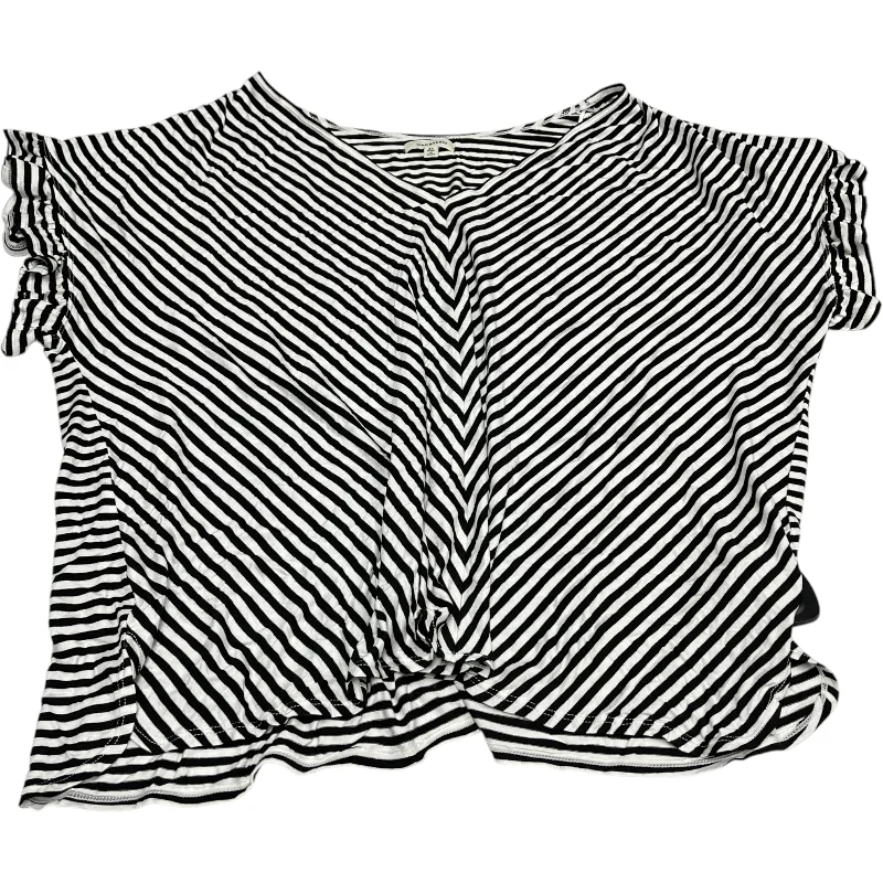 Cozy Dress Top Short Sleeve By Max Studio In Striped Pattern, Size: 3x