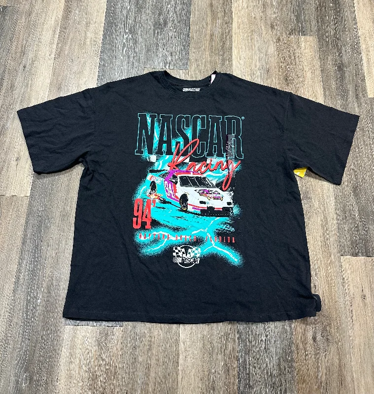 Casual Elegance Top Short Sleeve By Nascar In Grey, Size: Xl