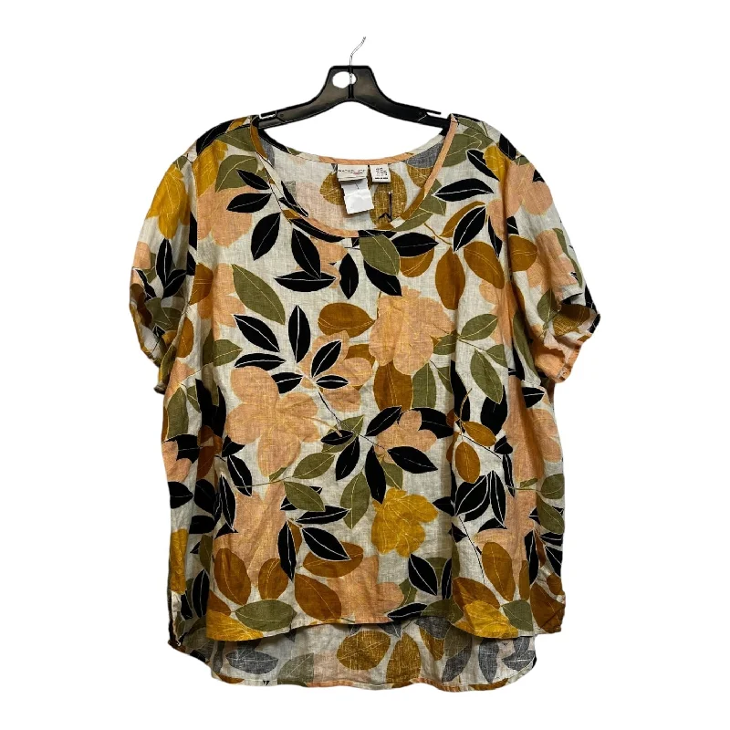 Cozy Fit Top Short Sleeve By Rachel Zoe In Mustard, Size: 2x