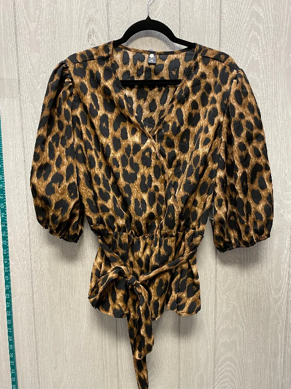 Personalized Wear Top Short Sleeve By Shein In Animal Print, Size: 3x