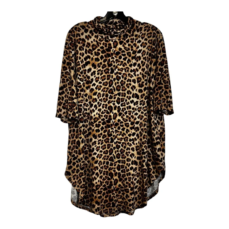 Relaxed Chic Top Short Sleeve By Torrid In Animal Print, Size: 2x