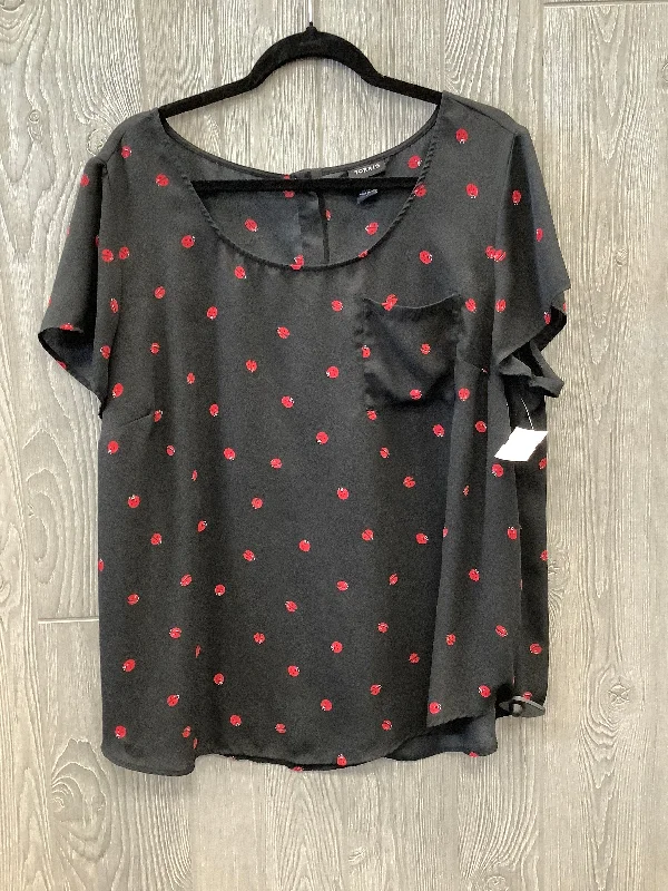 Casual Comfort Wear Top Short Sleeve By Torrid In Black, Size: 2x