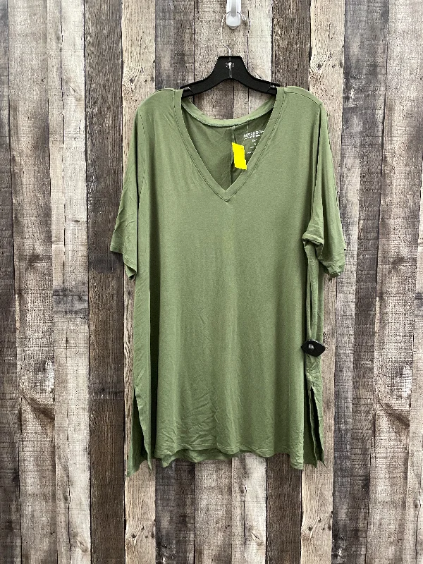 Comfortable Fitwear Top Short Sleeve By Torrid In Green, Size: 3x