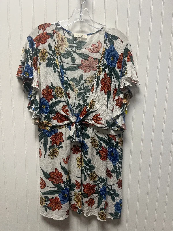 Fashion Elements Top Short Sleeve By Umgee In Floral Print, Size: 1x