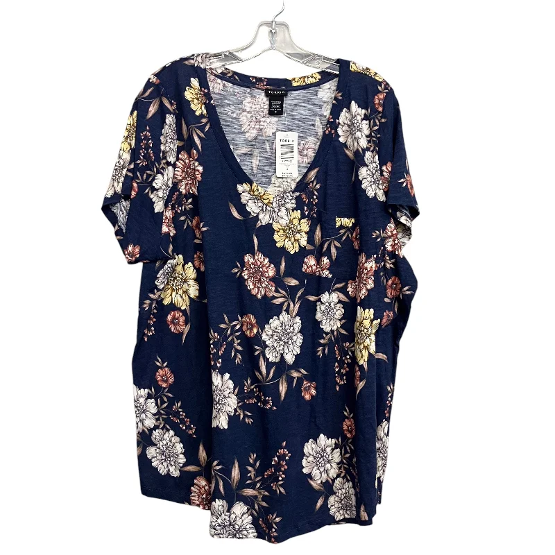 Everyday Outfits Top Ss By Torrid In Floral Print, Size:3X