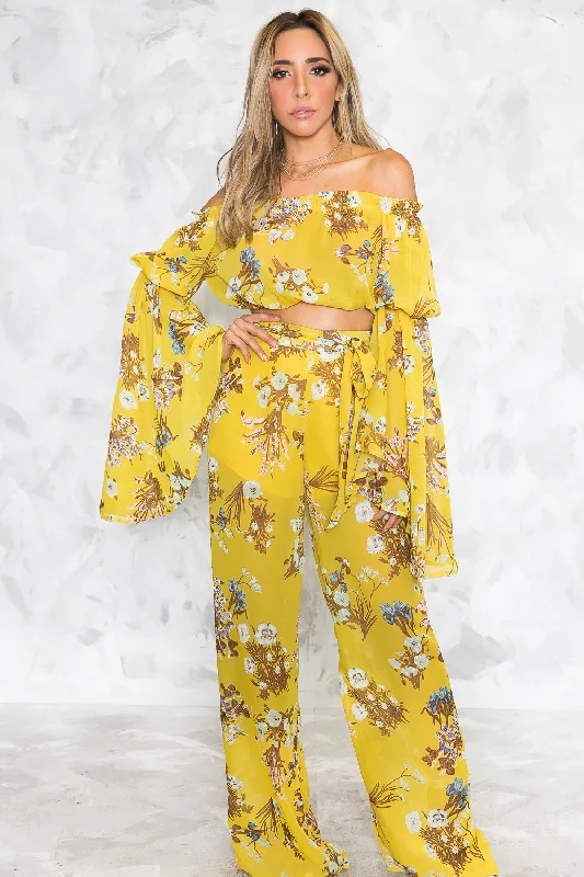 Fashion Innovation Tropic Vibes Floral Print Set /// Only 1-S Left ///