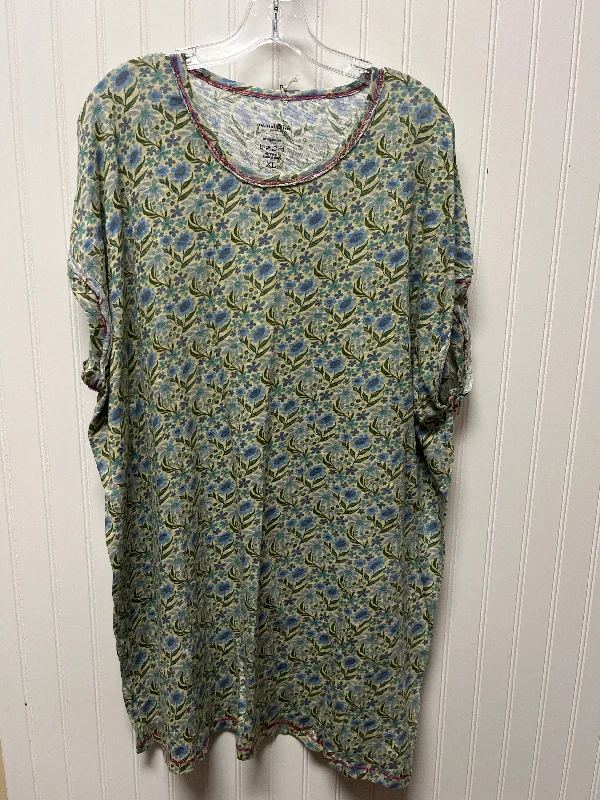 Everyday Style Tunic Short Sleeve By Natural Life In Green, Size: Xl