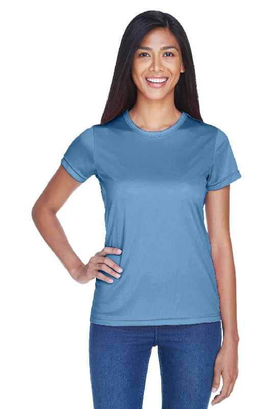 Soft Relaxation Wear UltraClub Womens Cool & Dry Performance Moisture Wicking Short Sleeve Crewneck T-Shirt - Indigo Blue