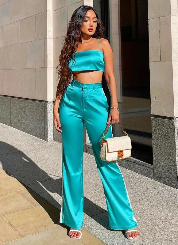 Minimalism Vintage Lovers Pants - Turquoise