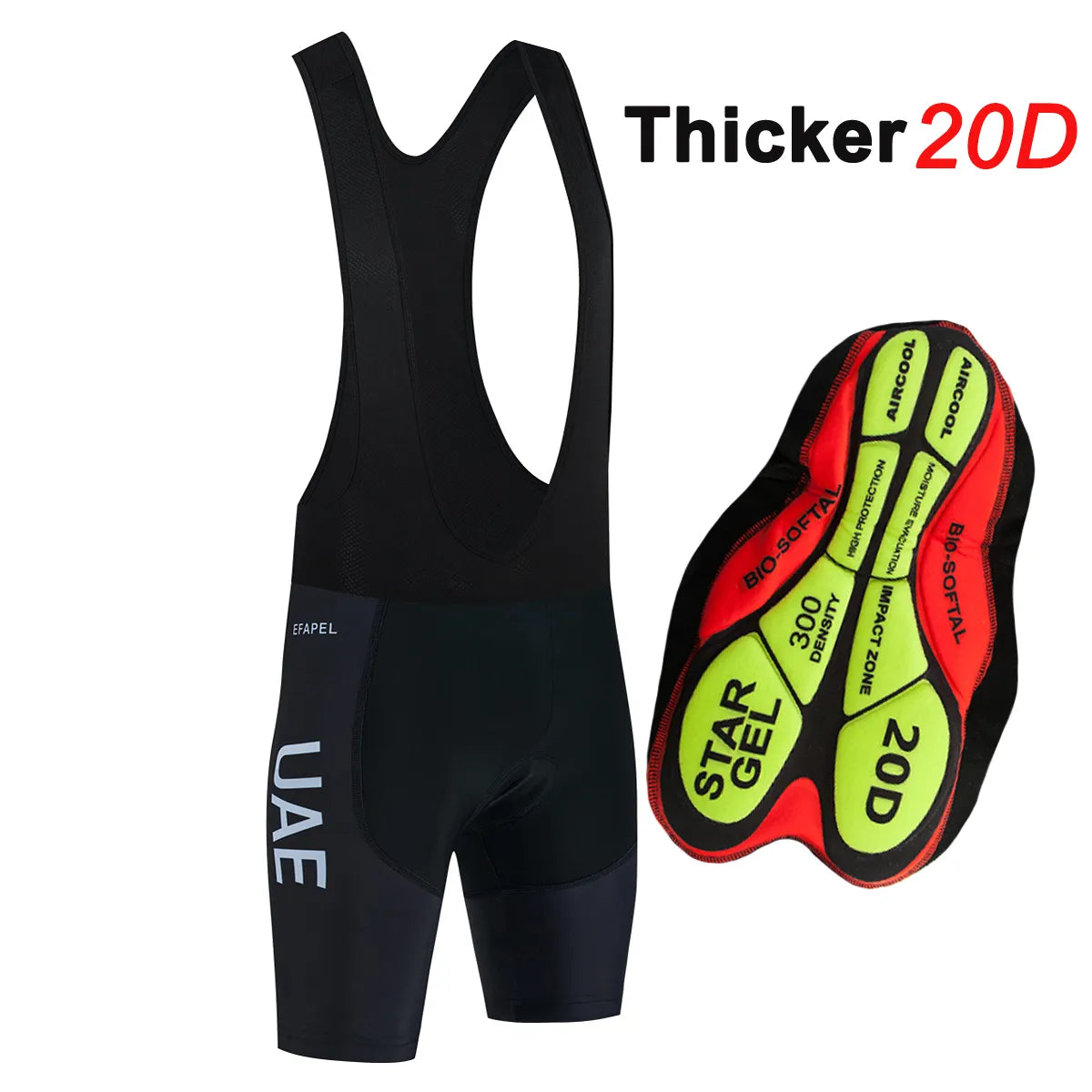 Playful Style 2024 UAE Cycling Bibs Shorts Men Women 20D Gel Pad Black Quick Dry Bike Pants Ropa Ciclismo Culottes
