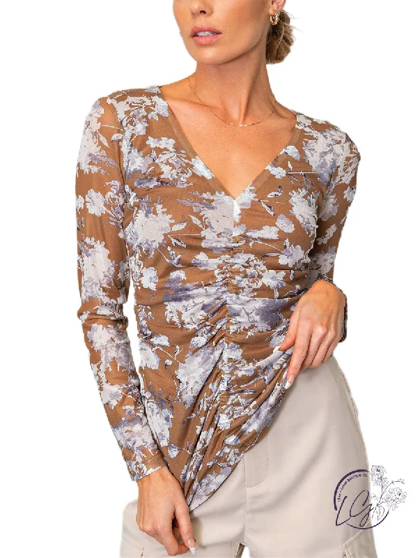 Fashionable Comfort Sweetheart Mesh Long sleeve