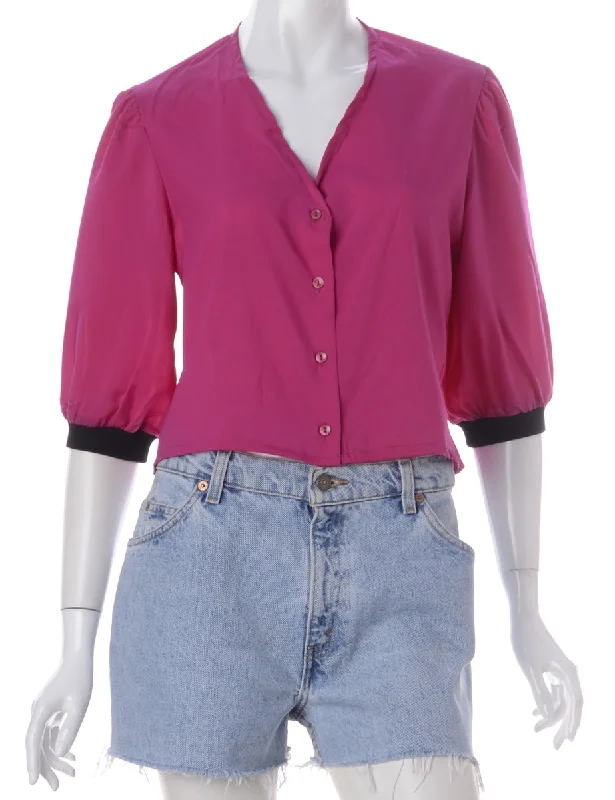 Elegant Outline Label Rila Sporty V Neck Blouse