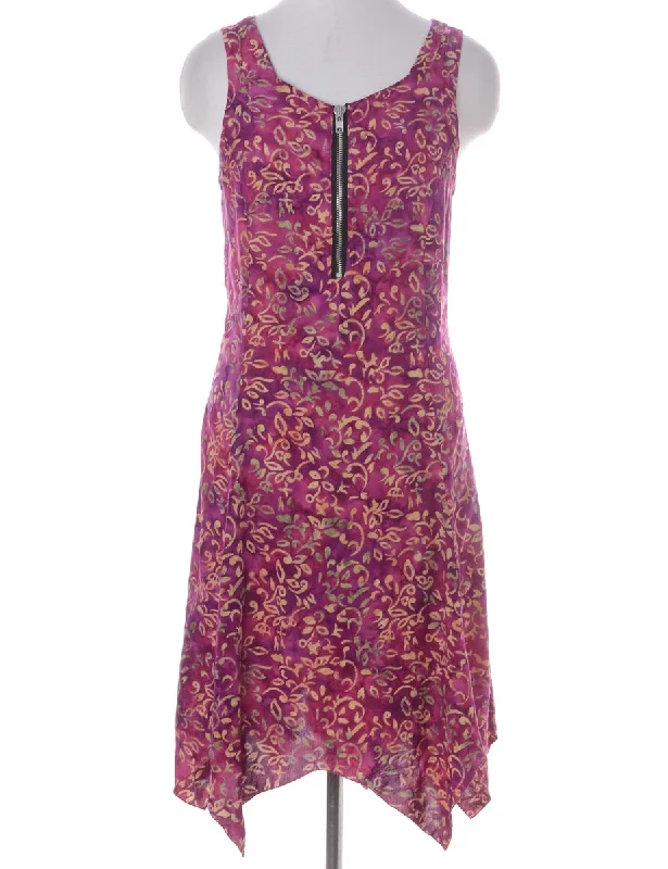 Casual Ease Label Roxy Zip Front Floral Dress