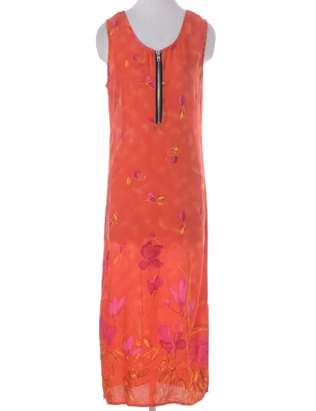 Cozy Essentials Label Roxy Zip Front Floral Dress