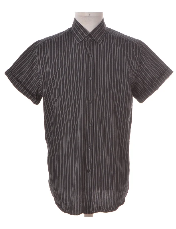 Casual Comfort Label Scott Roll Sleeve Stripy Shirt