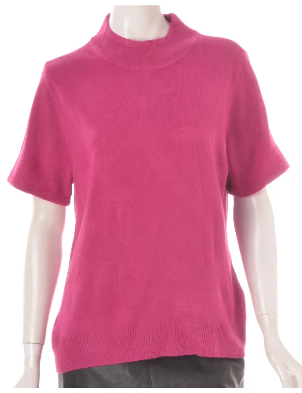 Cool Style Label Sandy Short Sleeve Turtle Neck