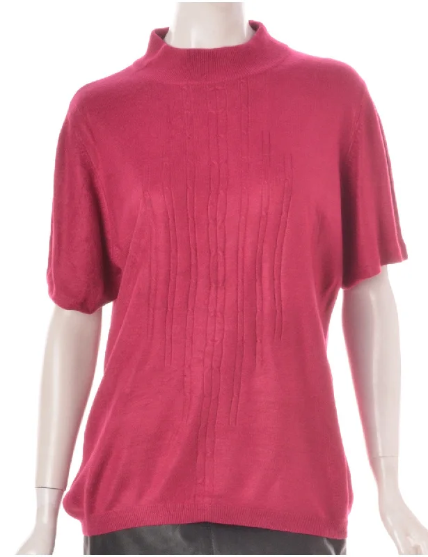 Fashion Wear Label Sandy Short Sleeve Turtle Neck