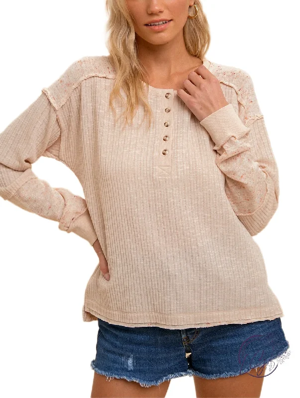 Bottom And Versatile No Slouch Here Henley Top