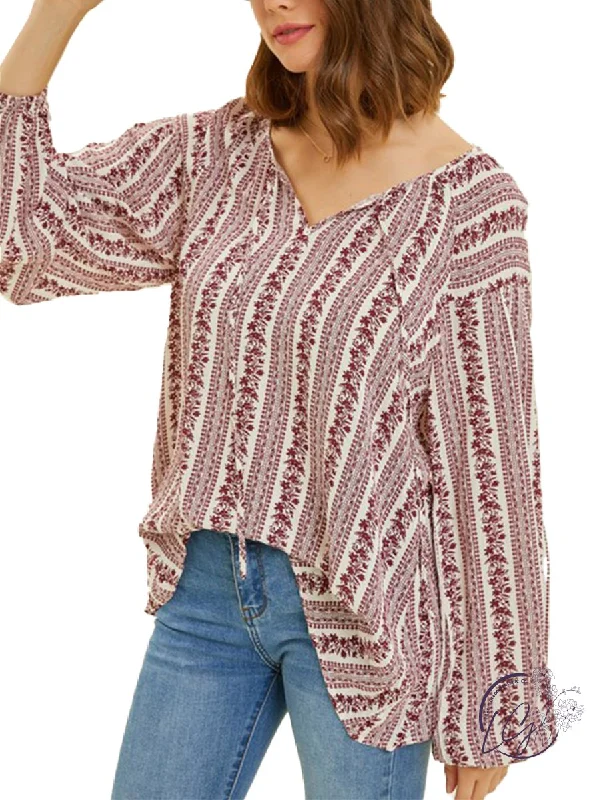 Lounge Chic Breezy Boho Flare Blouse