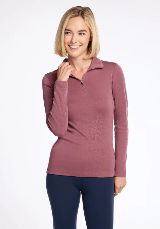 Comfortable Dresses Brooke 1/4 Zip - Wild Ginger