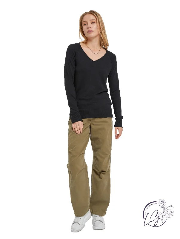 Exquisite Fabrics Chic Comfort V-Neck Sweater