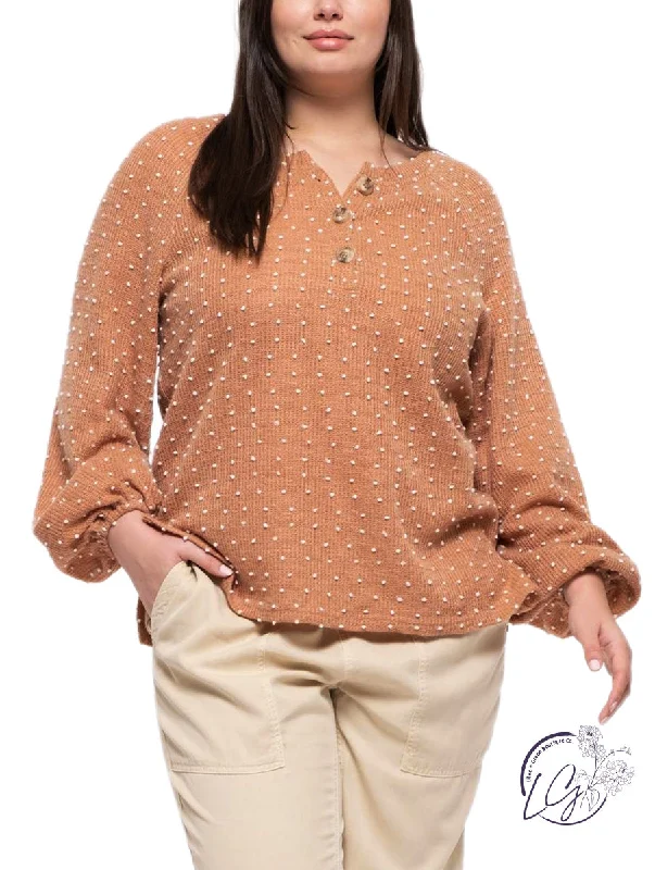 Boutique Recommendation Curvy Chasing A Dream Dotted Long Sleeve