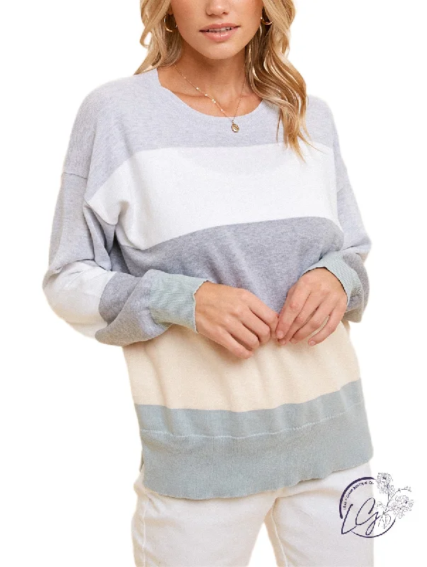 Soft Fabric Looks My Sunshine Color Block Sweater