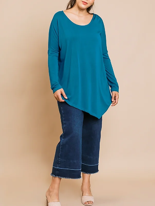 Soft Casuals Curvy Daylight Hours Asymmetrical Long Sleeve