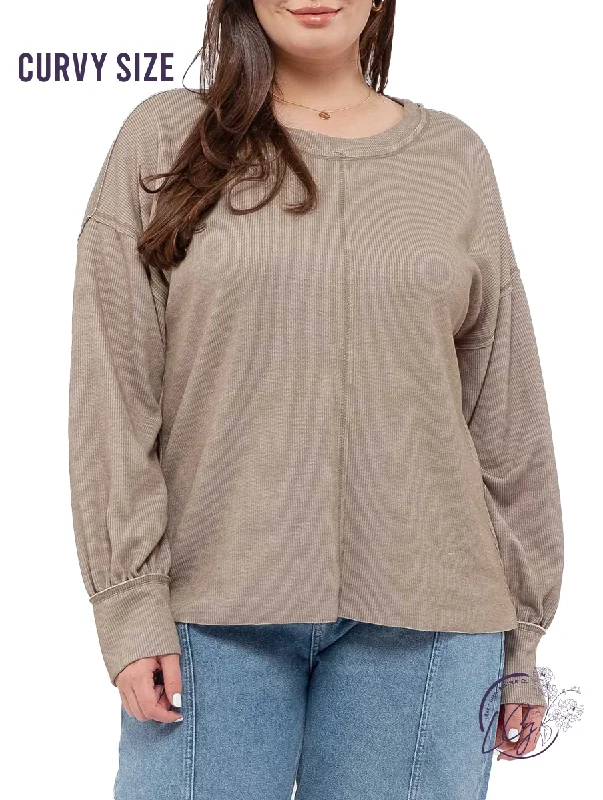 Comfortable Jackets Curvy Forever Young Knit Long Sleeve