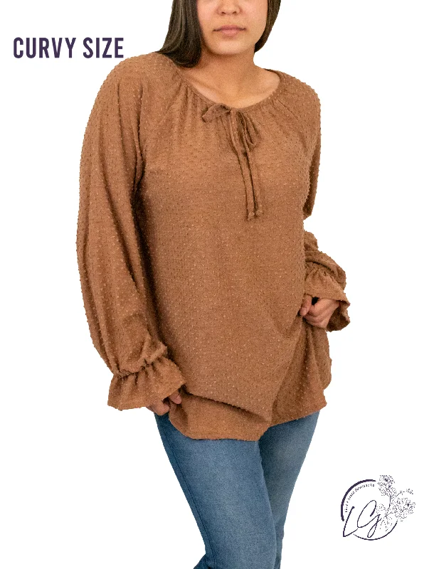 Relaxed Looks Curvy Wave You On Long Sleeve