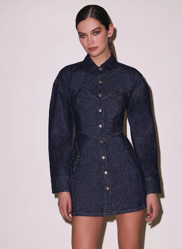 Light Comfort Denim Shirt Dress