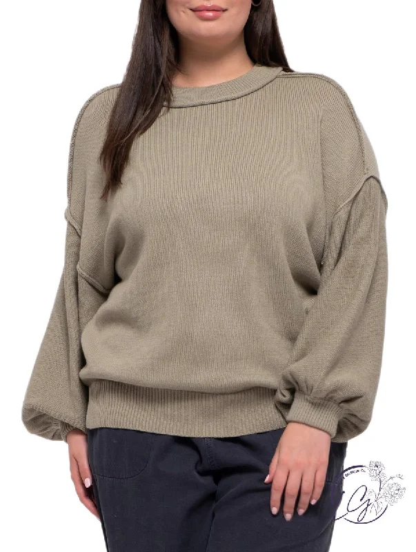 Urban Sense Curvy Can It Be Me Balloon Sleeve Top