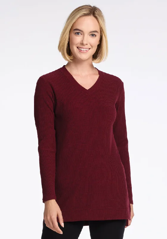 High Street Series Evie Tunic - Cranberry Melange