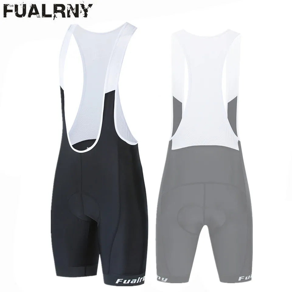 Cozy Layers FUALRNY Team Men Cycling Bib Shorts Black Pad Mountain Bike Shorts High End Outdoor Breathable Bike Cycling Shorts Bicycle wear