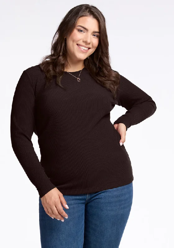 Breathable Design Hadley Ribbed Crew - French Roast