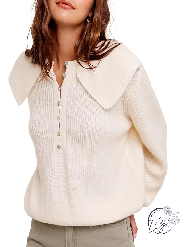 Cozy Shirts Here For Everything Ruffle Sweater