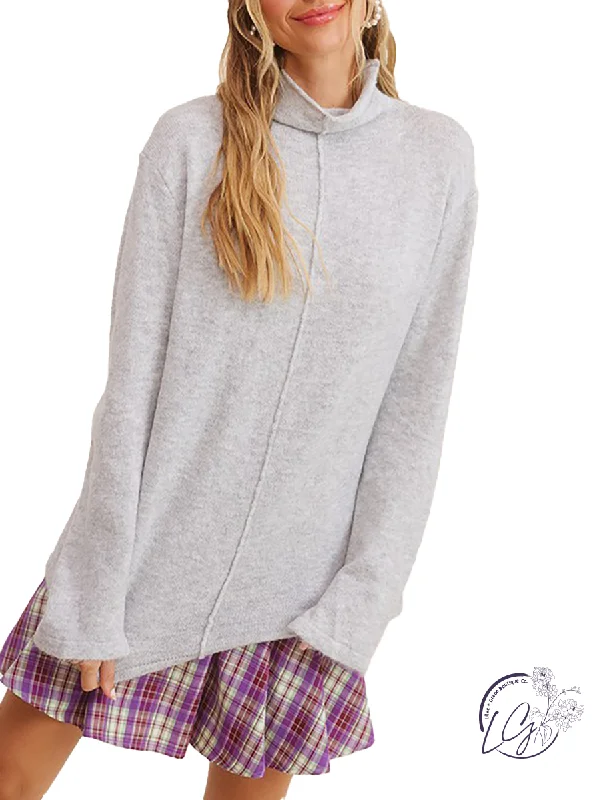 Soft Looks It Goes On Mock Neck Sweater