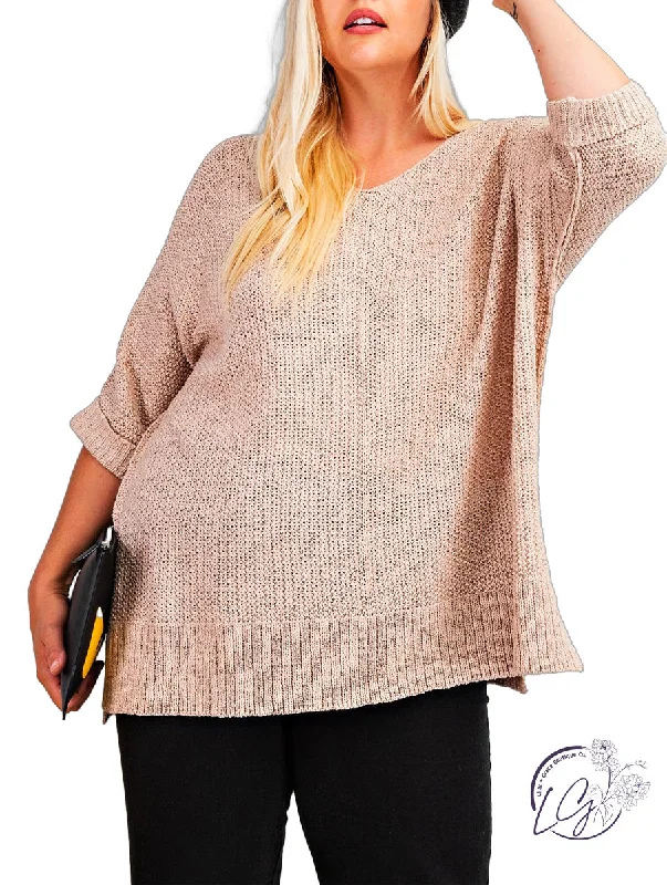 Tropical Style Curvy It's a Breeze Sweater Knit Top