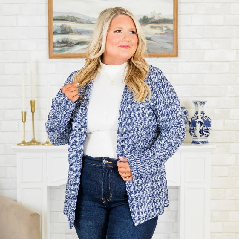 Lace Design Ivy League Jacket, Royal