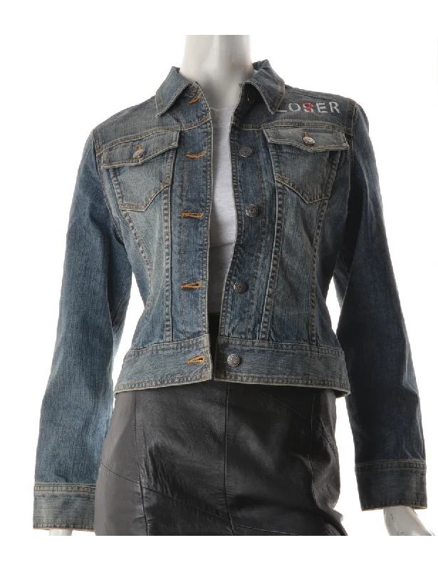 Personalized Series Label Roxanne Loser Love Denim Jacket