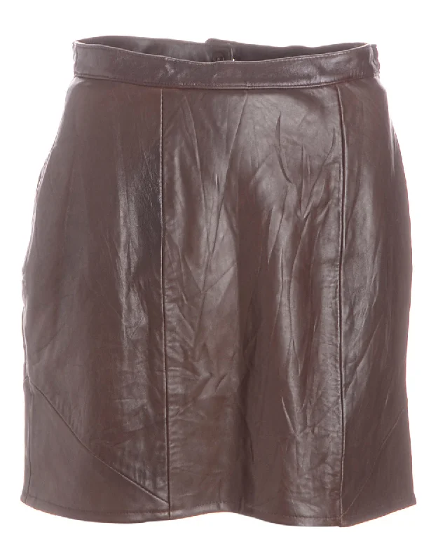 Soft Knitwear Label Roxy Mini Leather Skirt