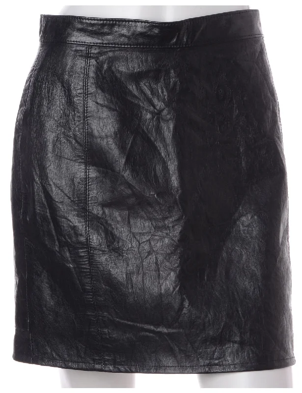 Elegant Series Label Roxy Mini Leather Skirt