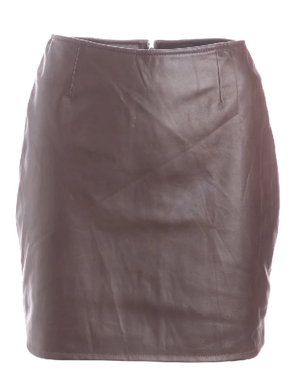New Design Label Roxy Mini Leather Skirt