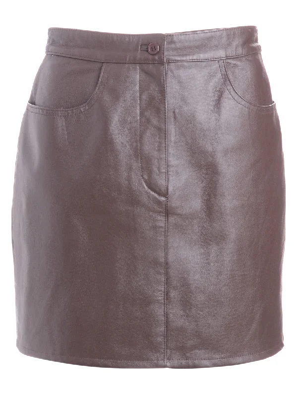 Free Design Label Roxy Mini Leather Skirt