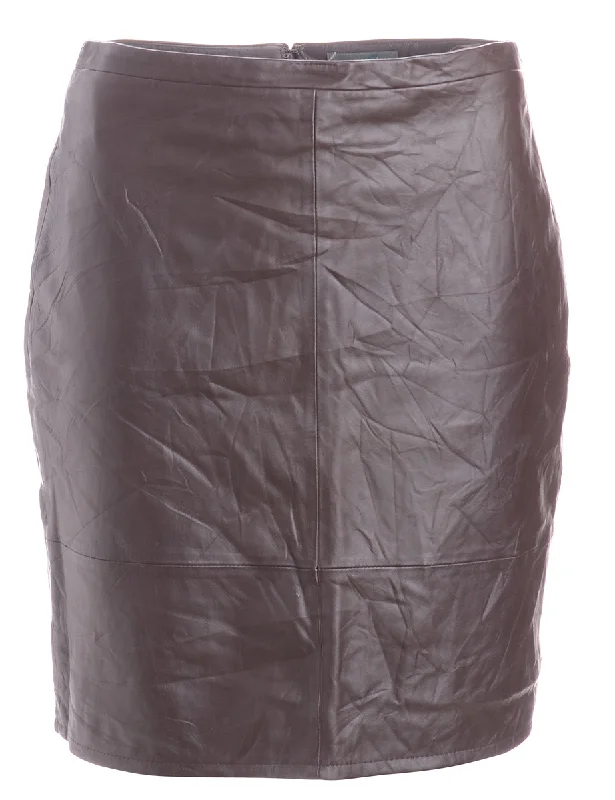 Simple Elegance Label Roxy Mini Leather Skirt