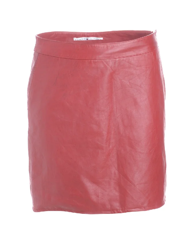 Simple Style Label Roxy Mini Leather Skirt